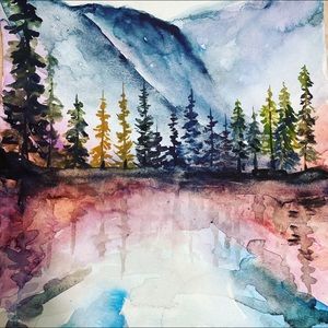 Trees 🌲 watercolor painting